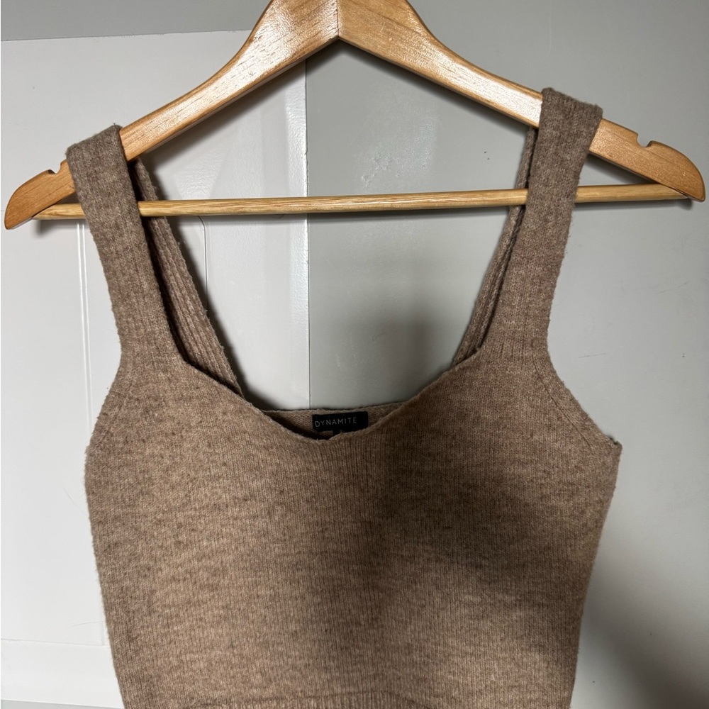 Dynamite Women's Brown Knit Tank Top